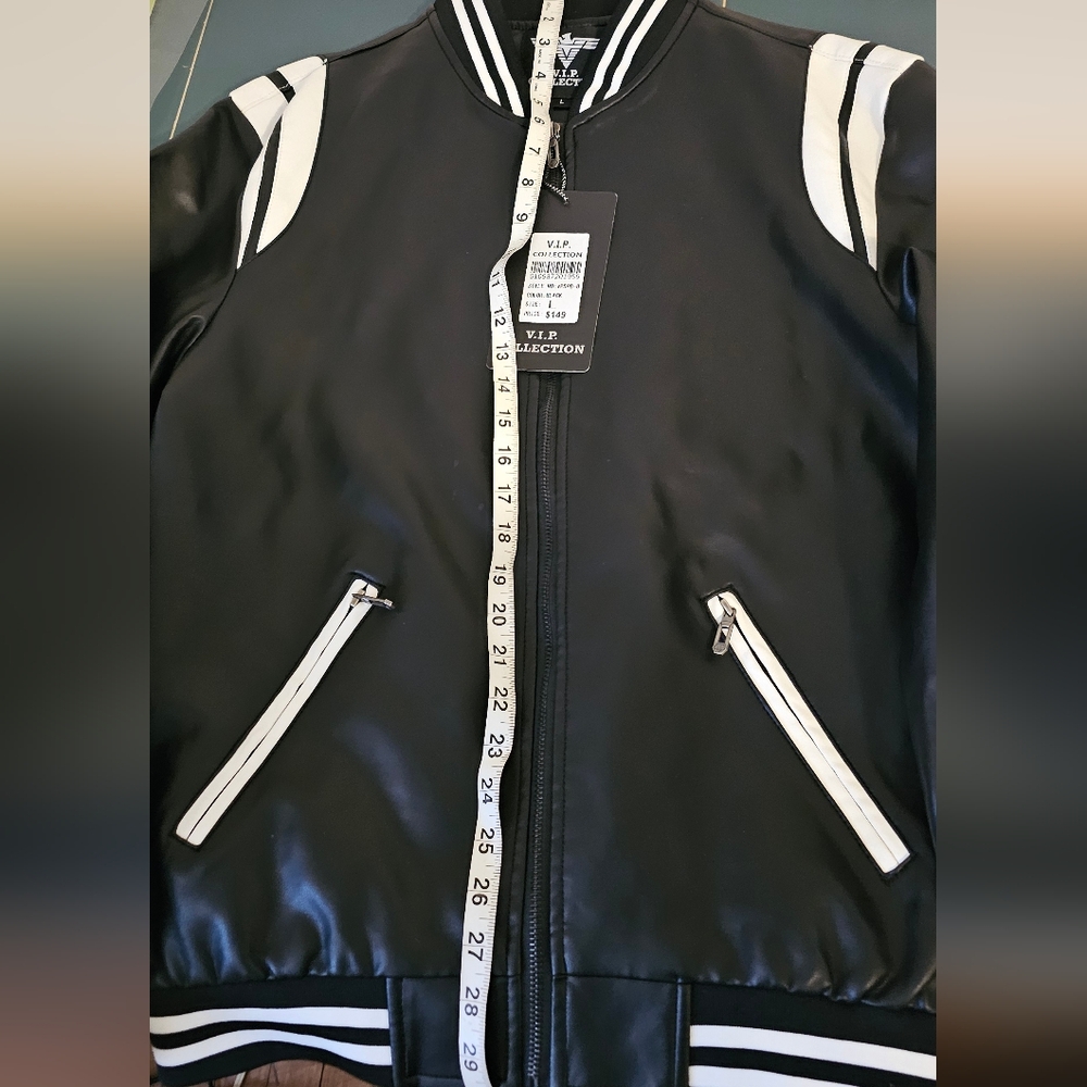 VIP Collection Black Leather Jacket - Picture 10 of 12